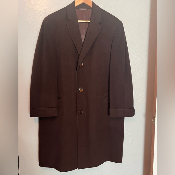 Continental Cashmere LTD NewYork Hand Tailored Duster Length Coat Med/LargeBrown - Picture 1 of 14